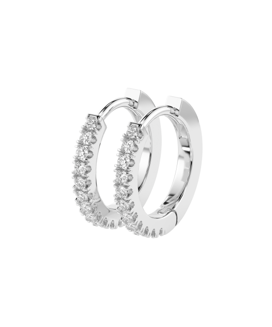 Balto aukso auskarai su briliantais