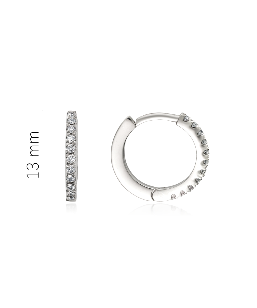 Balto aukso auskarai su briliantais