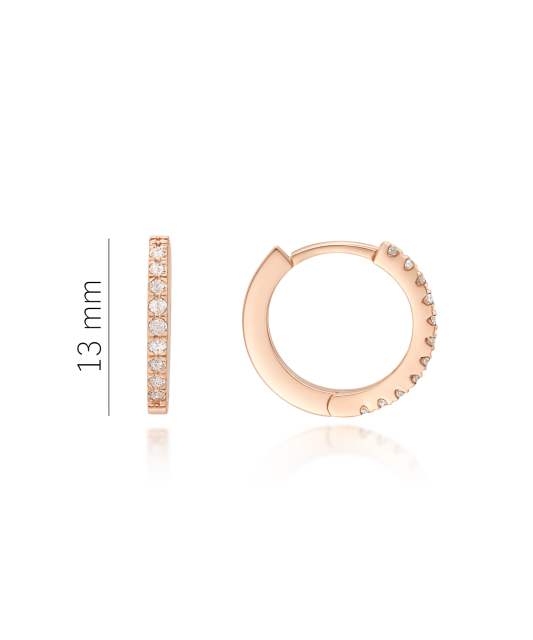 Auksiniai auskarai su briliantais