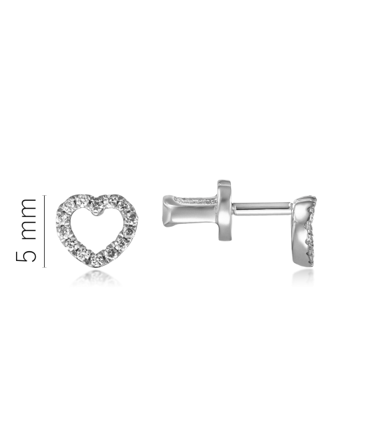 Balto aukso auskarai su briliantais