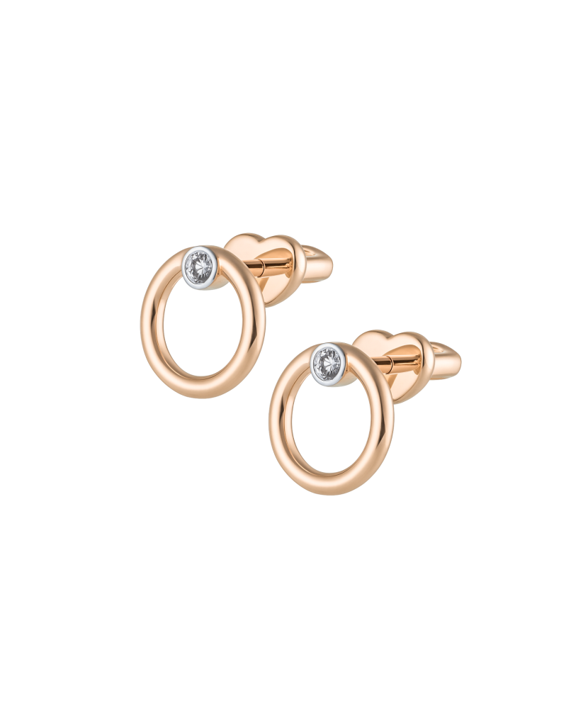 Auksiniai auskarai su briliantais