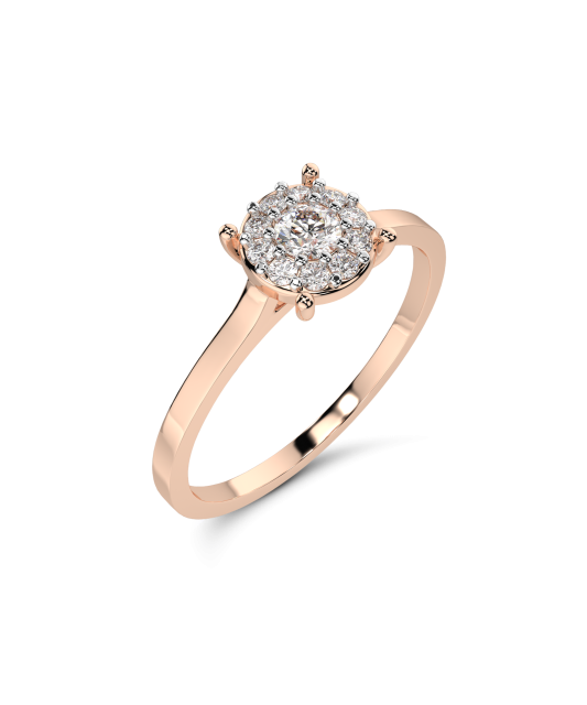 Auksinis žiedas su briliantais