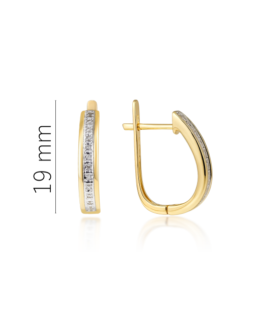 Geltono aukso auskarai su deimantais