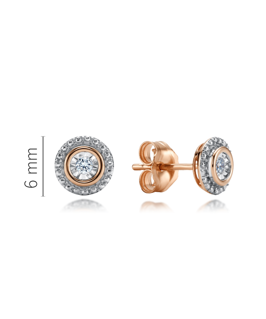 Auksiniai auskarai su deimantais