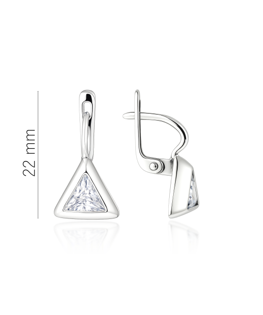 Sidabriniai auskarai su cirkoniais