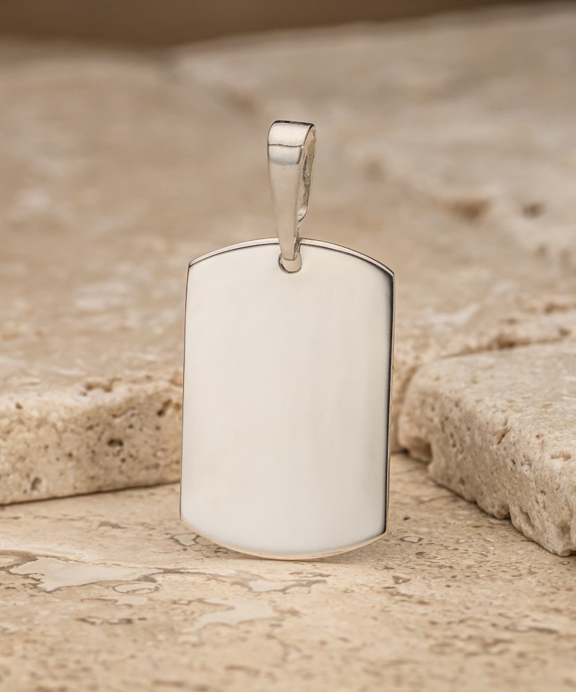 Sidabrinis pakabukas "Plokštelė"