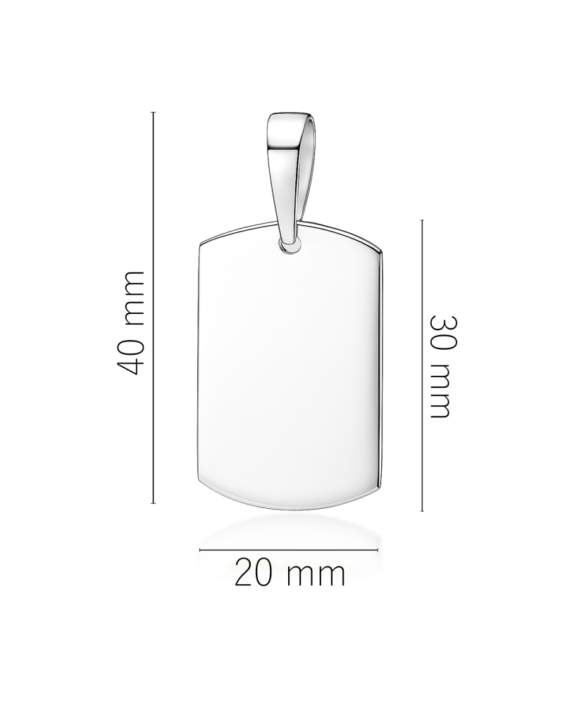 Sidabrinis pakabukas "Plokštelė"