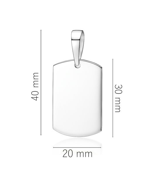 Sidabrinis pakabukas "Plokštelė"