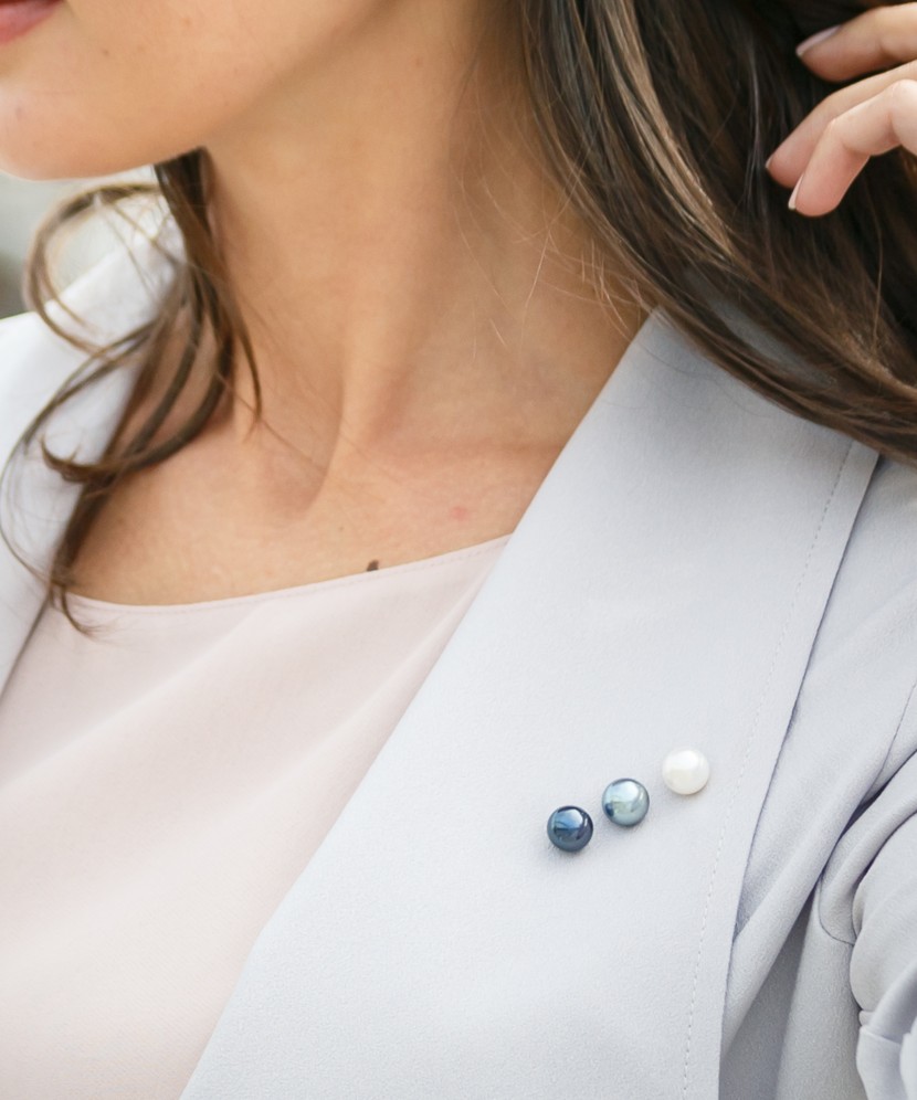 Sidabrinė sagė su perlu