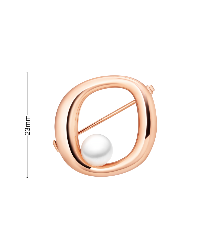 Paauksuota Sidabrinė sagė su perlais