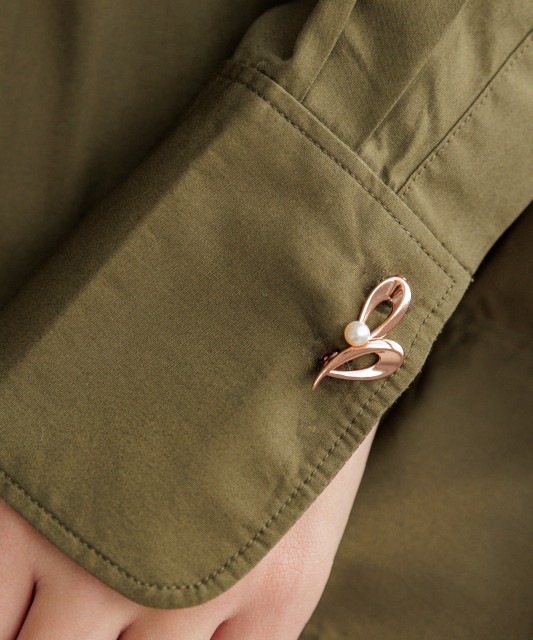 Paauksuota Sidabrinė sagė su perlais