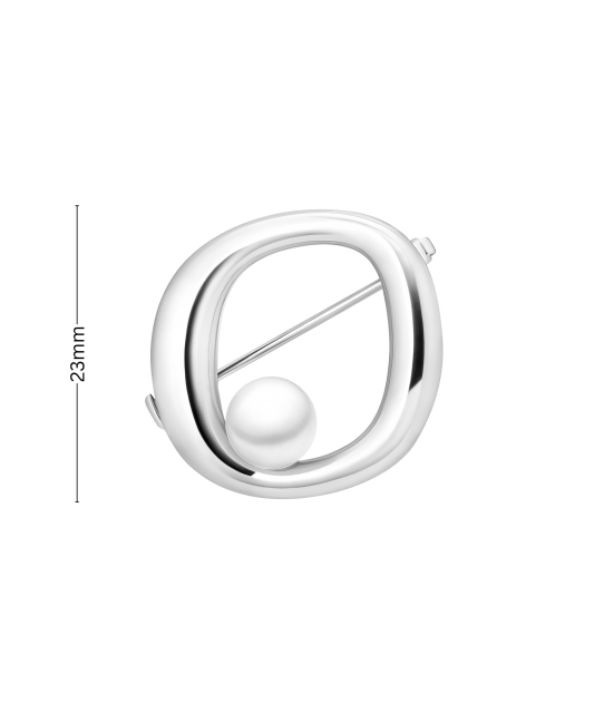 Sidabrinė sagė su perlu