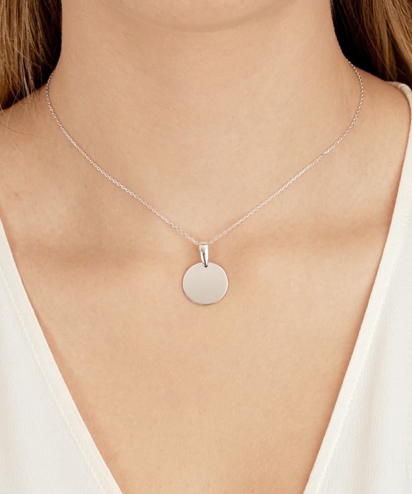 Sidabrinis pakabukas "Plokštelė"