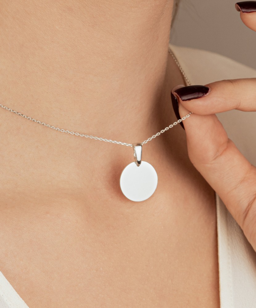 Sidabrinis pakabukas "Plokštelė"