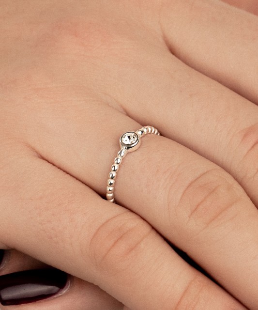 Sidabrinis žiedas su cirkoniu