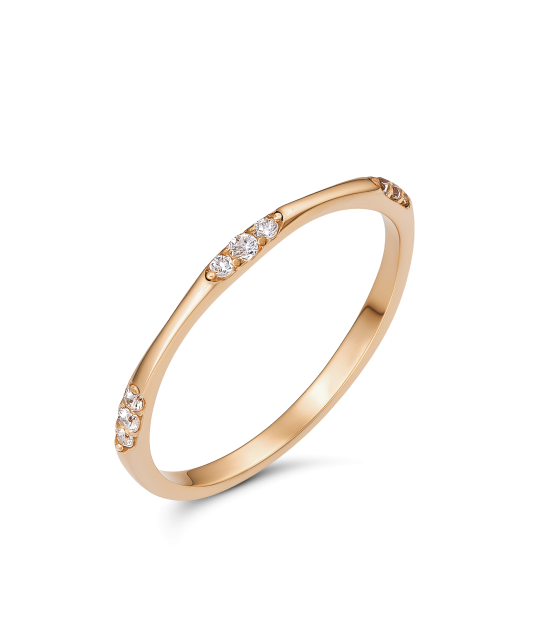 Auksinis žiedas su cirkoniais