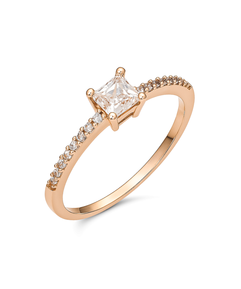 Auksinis žiedas su cirkoniais