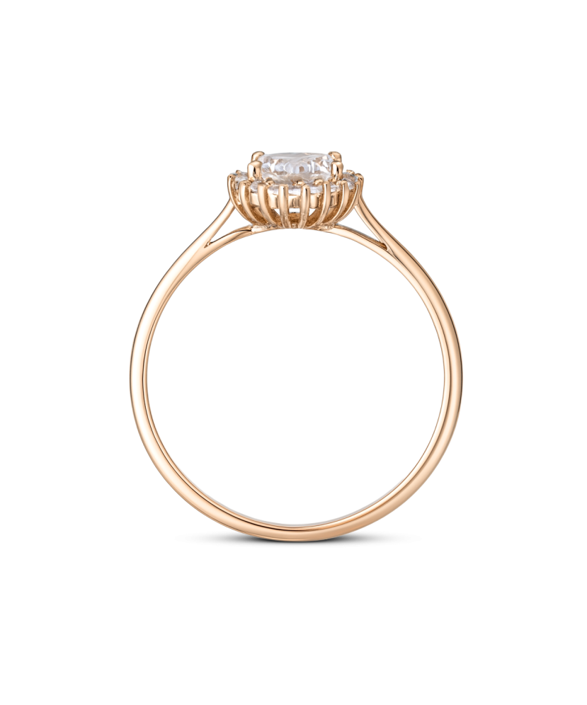 Auksinis žiedas su cirkoniais