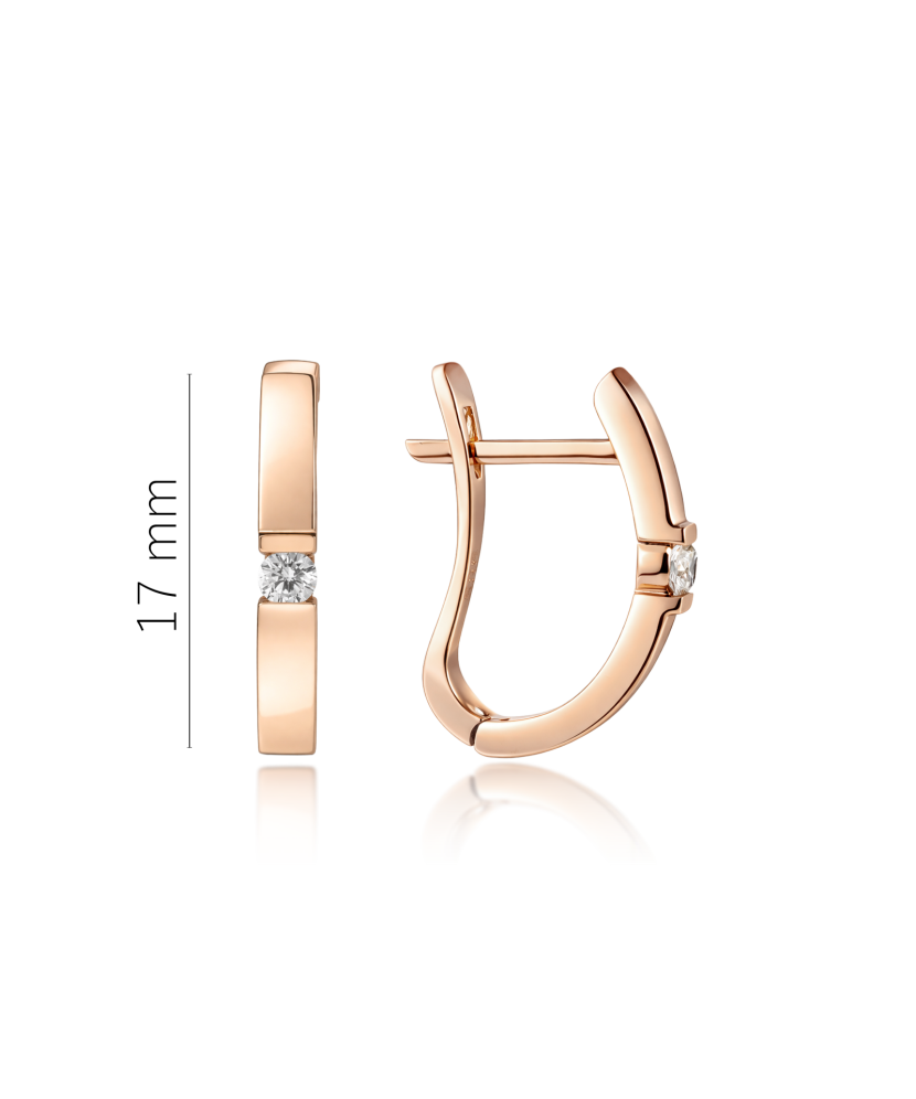 Auksiniai auskarai su deimantais