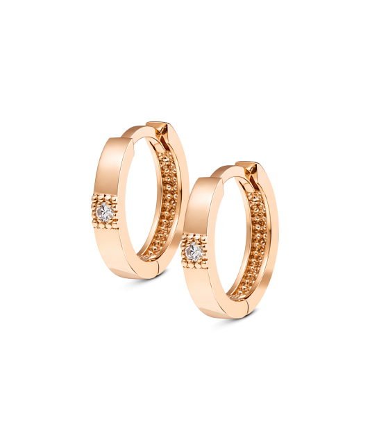 Auksiniai auskarai su deimantais