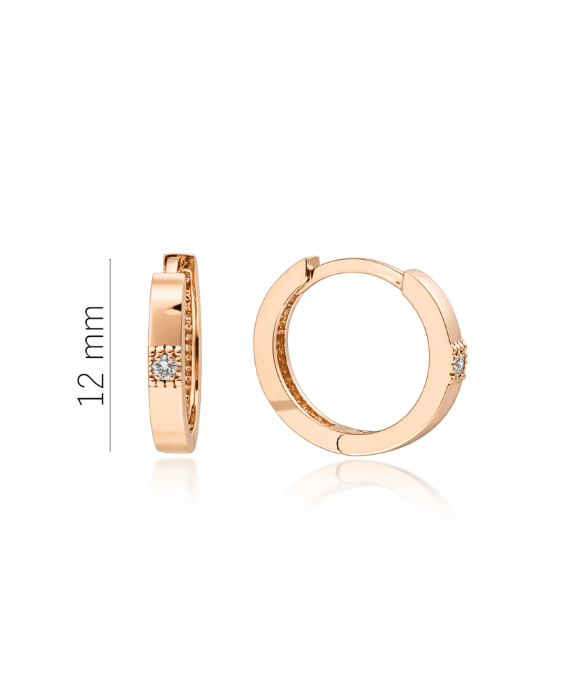 Auksiniai auskarai su deimantais