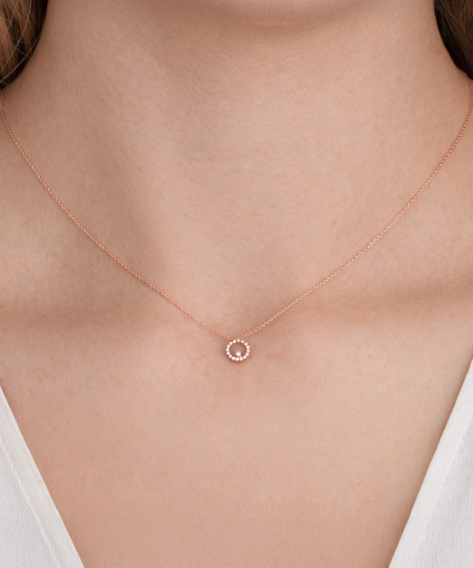 Auksinė Grandinėlė Su deimantiniu Pakabuku