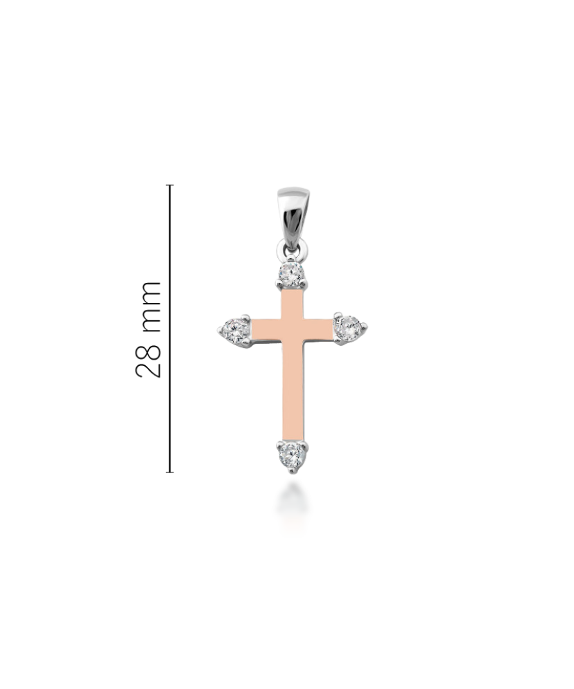 Sidabrinis pakabukas su cirkoniais dengtas auksu