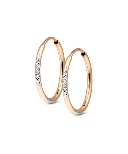 Auksiniai graviruoti auskarai 19mm