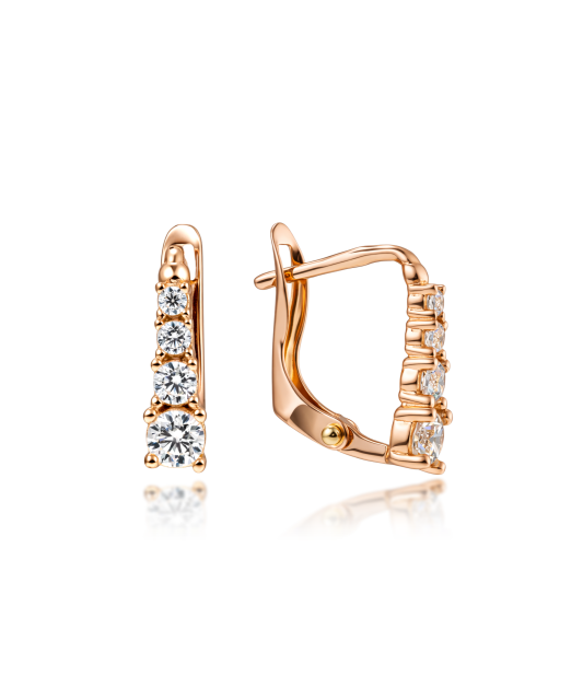 Auksiniai auskarai su cirkoniais