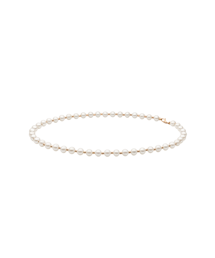 Perlų vėrinys su auksu