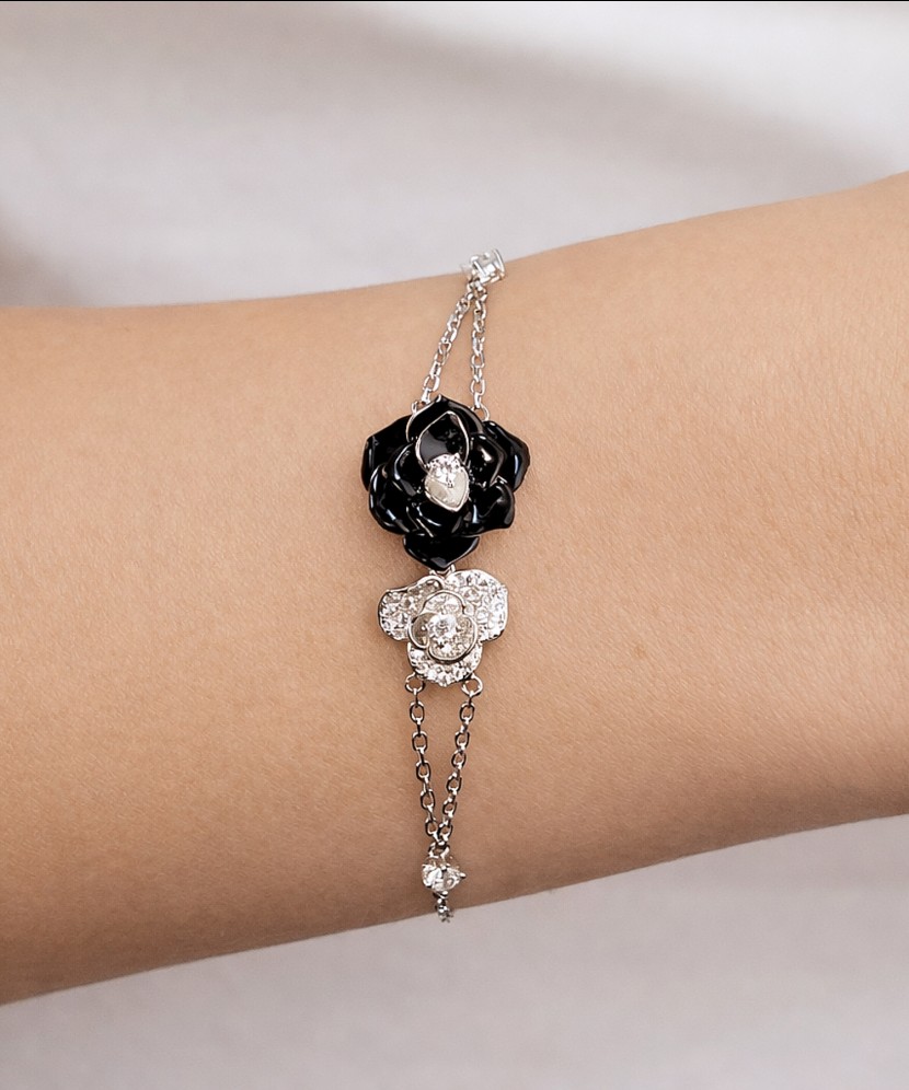 Sidabrinė apyrankė su emale  - Goldinga