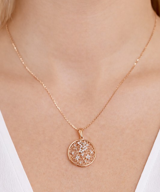 Auksinis pakabukas su cirkoniais