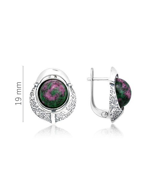 Sidabriniai auskarai su jaspiu