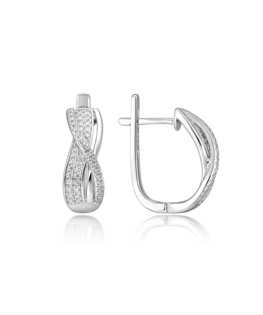 Sidabriniai auskarai su cirkoniais  - Goldinga