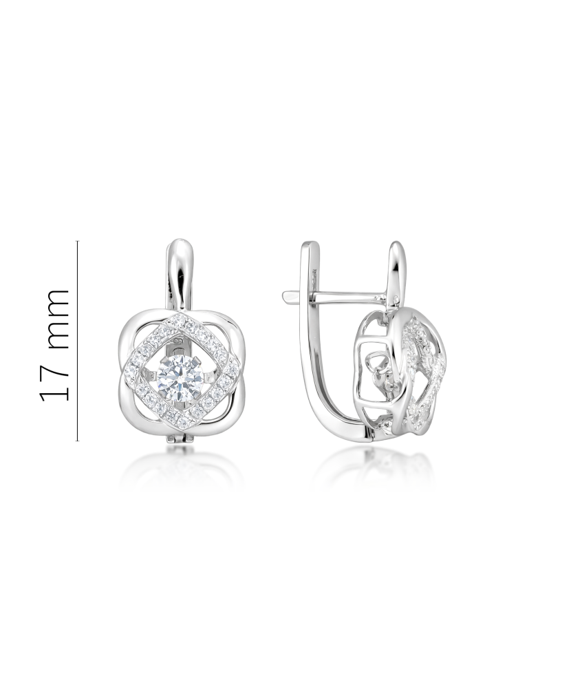 Sidabriniai auskarai su cirkoniais