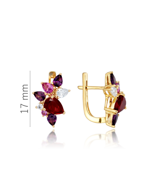 Paauksuoti Sidabriniai auskarai su cirkoniais