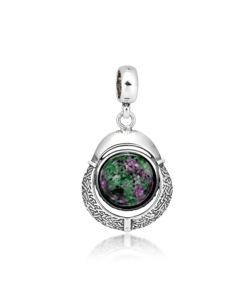 Sidabrinis pakabukas su jaspiu