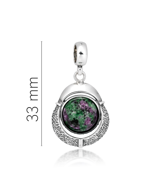 Sidabrinis pakabukas su jaspiu