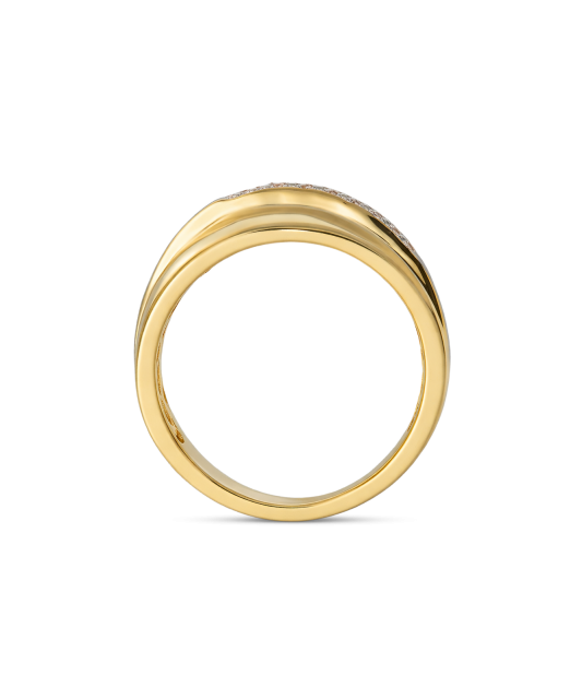 Paauksuotas žiedas su cirkoniais