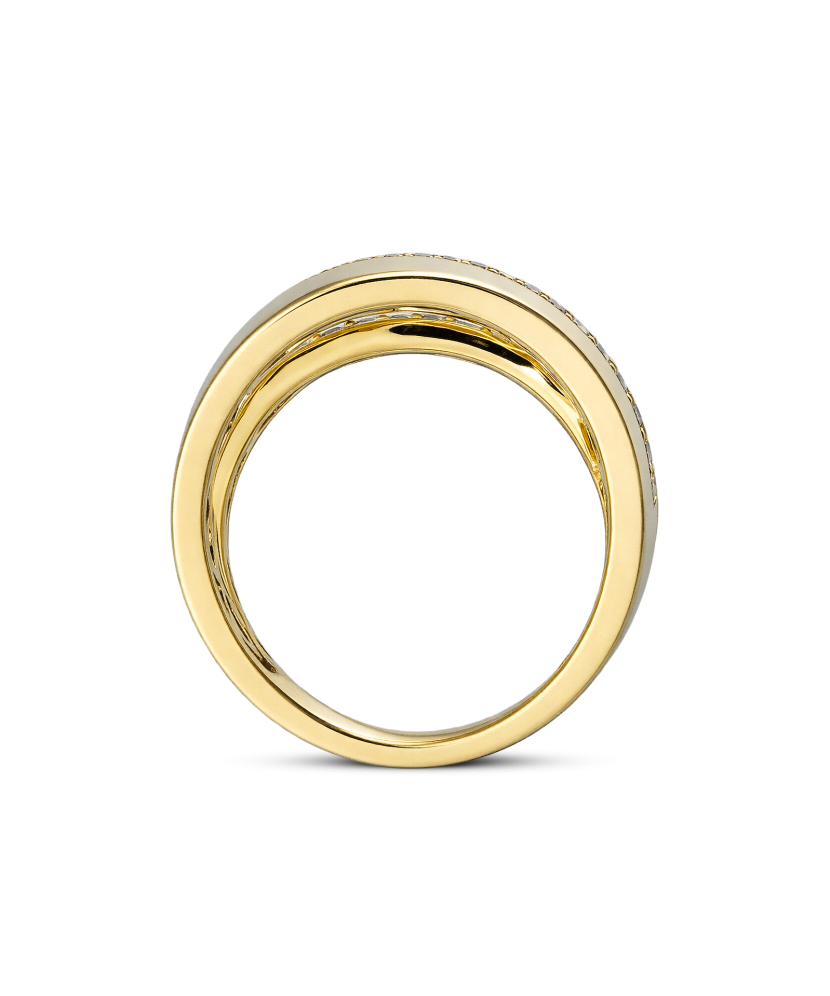 Paauksuotas žiedas su cirkoniais