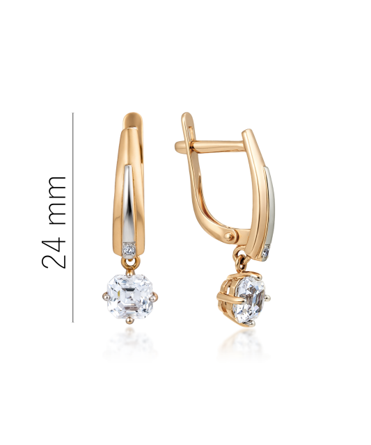 Auksiniai auskarai su cirkoniais