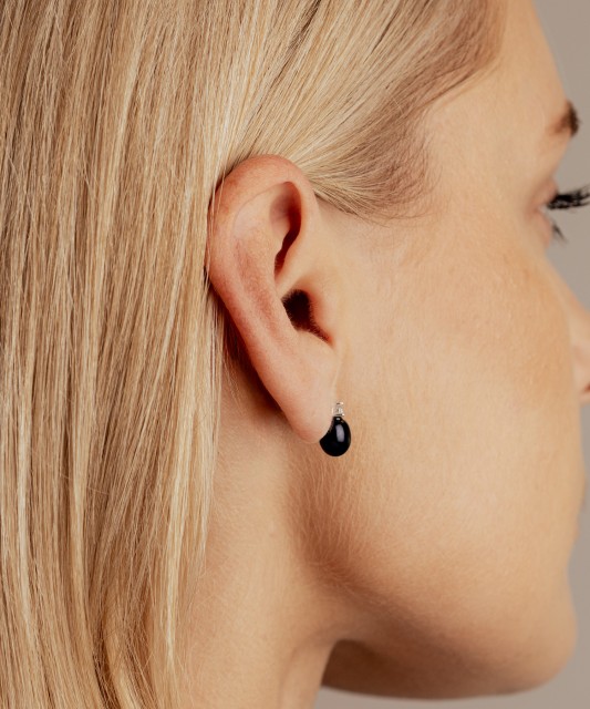 Sidabriniai auskarai su perlais ir cirkoniais