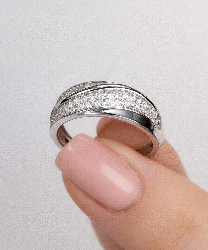 Sidabrinis žiedas su cirkoniais