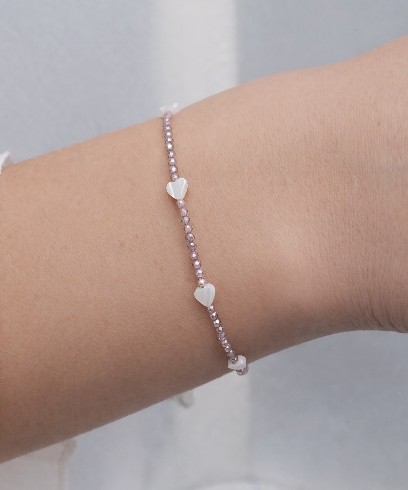 Apyrankė Su cirkoniais ir perlamutru