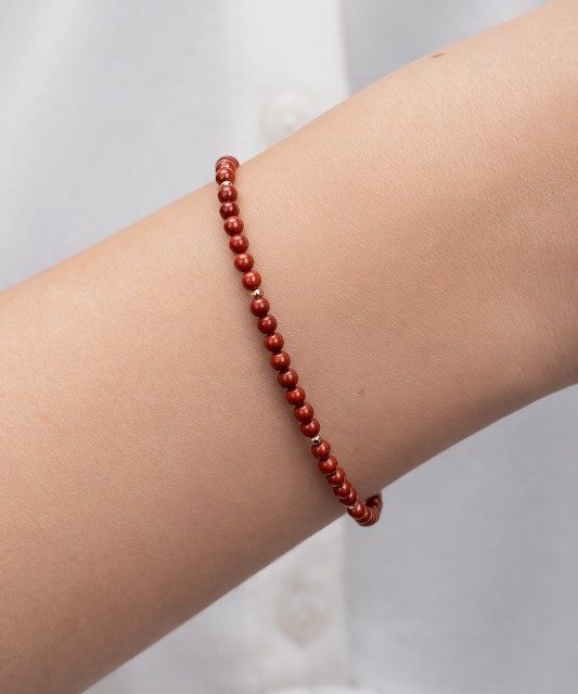 Apyrankė su jaspiu ir paauksuotu sidabru