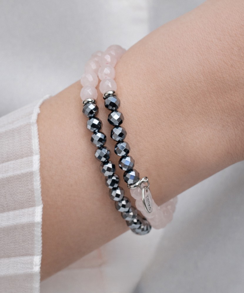 Apyrankė su terahercais ir rožiniu kvarcu