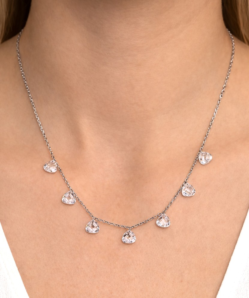 Sidabrinė grandinėlė su cirkoniais