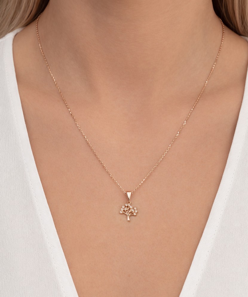 Auksinis pakabukas su cirkoniais "Gyvybės medis"