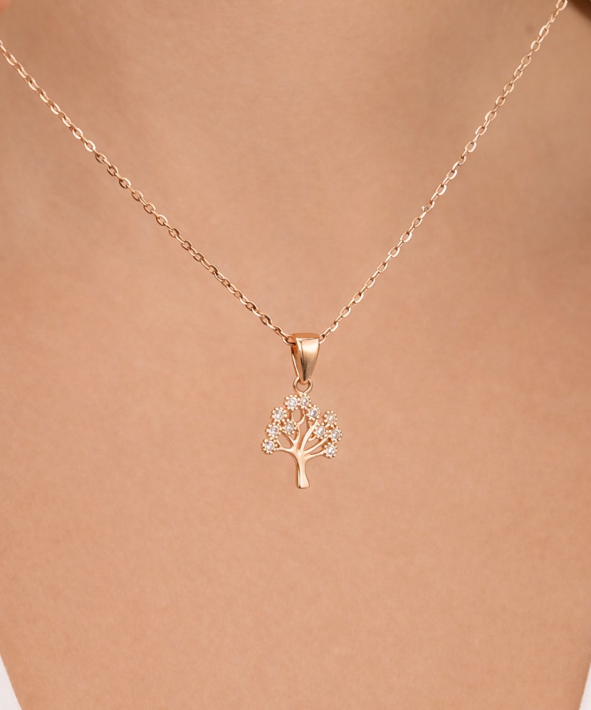 Auksinis pakabukas su cirkoniais "Gyvybės medis"