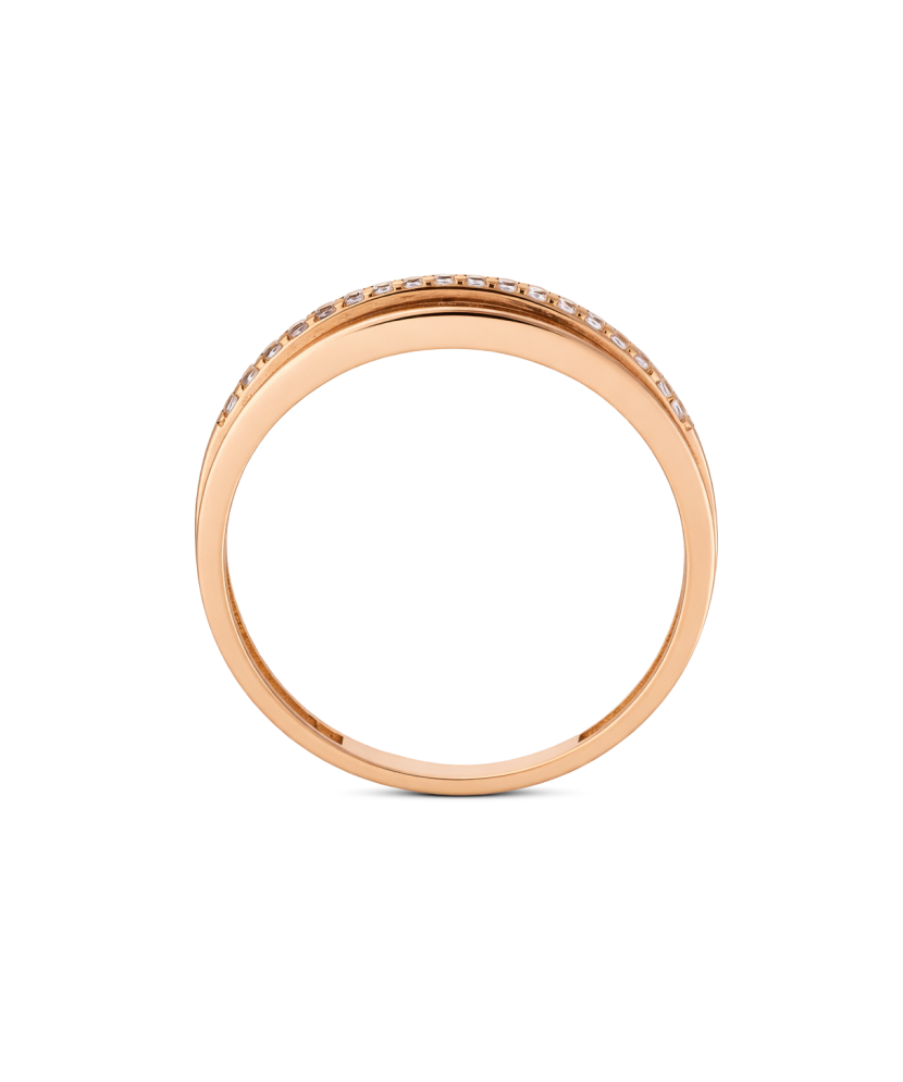 Auksinis žiedas su cirkoniais